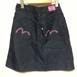 エヴィス エビス ドンナ EVISU evisu donna デニム スカート コットン 綿 日本製 MADE IN JAPAN サイズ表記 2