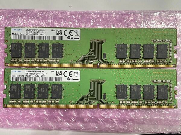 SAMSUNG DDR4 PC4 2400T 8GB×2（16GB） DIMM.