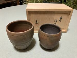 * Bizen .* Suzuki прекрасный основа произведение * горячая вода .* пара cup * Хара . горячая вода .* комплект горячая вода .* дерево в коробке * не использовался *