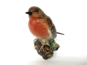 【2-144】ベスウィック　 BESWICK ROBIN Bird　Figurine　980　ENGLAND 小鳥 愛らしい陶器の鳥　フィギュア　陶器　インテリア　置物　