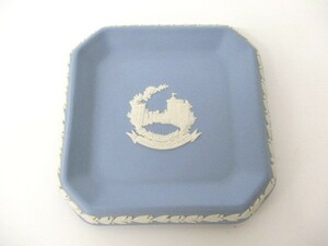 【2-150】WEDGWOOD ウエッジウッド ブルージャスパー プレート 小皿 スクエア