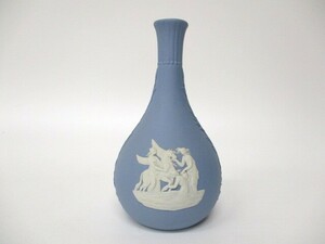 【2-152】美品 WEDGWOOD ウエッジウッド ブルージャスパー 一輪挿し 花器