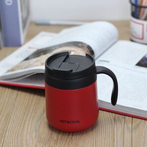 マグカップ コーヒーカップ 真空断熱 二重構造 保温保冷 レッド