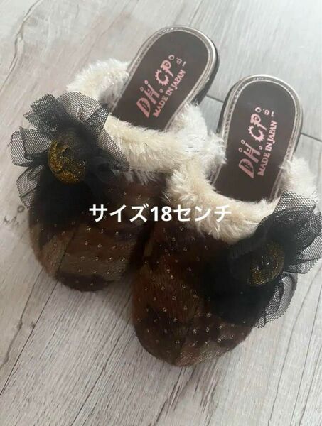 キッズ　冬用サンダル　キッズパンプス