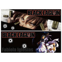 パチスロ ブラックラグーン BLACK LAGOON F 横ロング 2枚組 レヴィ ファビオラ 自動車用強力マグネット(UV・防水加工)_画像1