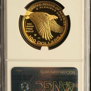 2017W アメリカ アメリカンリバティ225周年ハイレリーフ金貨 100ドル NGC PF69UCAM アンティークコインの画像2