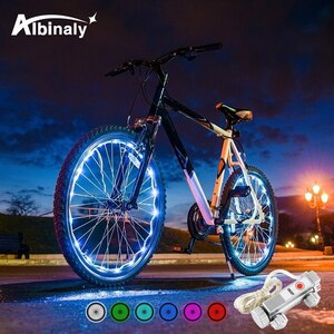 防水 20LED 自転車スポークライト 6 色文字列夜の乗馬装飾ライト安全警告灯自転車アクセサリーp819607664