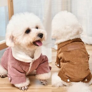 ペットの服 コーデュロイ保温犬の服 BQ449