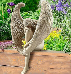 彫刻風、天使の置物　アンティーク　羽　オブジェ　北欧インテリア　置物 ZCL014