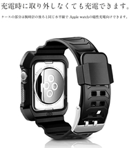 Apple watch 対応 バンド カバー 一体型 38mm 42mm アップルウォッチ ケース バンド ベルト TPU 耐衝撃保護カバー 交換バンド3色選択DJ1190_画像5