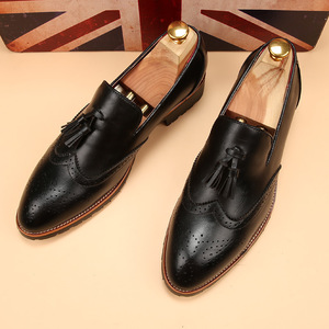  new goods slip-on shoes men's Loafer business shoes driving shoes gentleman shoes tassel low cut DJ571