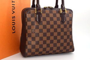 【美品】 ルイヴィトン LouisVuitton ダミエ ブレラ レディース メンズ ハンドバッグ バック ブラウン N51150 手持ち 鞄 DAMIER BAG １円