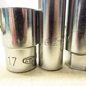 工具まとめ KTC ソケット 17mm 差込み角12.7mm 16mm×2 14mm×4 12mm×3 10mm×2 8mm 差込み角9.5mm 変換アダプター 管理6NT0224F-YPの画像4