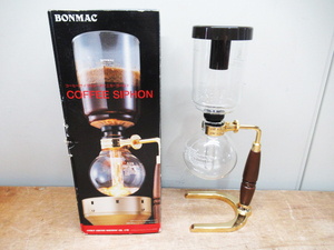 BONMAC ボンマック コーヒーサイフォン・テクニカ・ゴールド TCA-3GD-BM 360ml 3杯用 管理6I0229D-B9