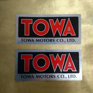 TOWA TOWA MOTORS CO.,LTD 当時物ステッカー 旧車 デッドストック 若干難アリ 2枚