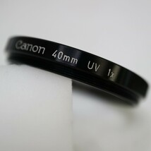 Canon 40mm UV 1x キヤノン 40mm径 ねじ込み式 黒枠 レンズ保護 UVフィルター 紫外線カット ケース付 現状品 ／ 04-00823_画像4