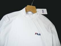 新品 ▲ フィラゴルフ FILA GOLF　ハイネック 長袖 シャツ　LL/XL　白 ホワイト 8　モックネック インナー アンダーシャツ ゴルフ_画像2