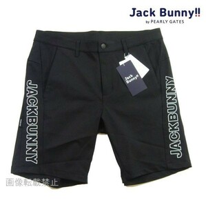 新品 正規品 ◆ パーリーゲイツ/Jack Bunny!! ジャックバニー サイドロゴ ツイル ショートパンツ 【4】 黒 ブラック ゴルフ ショーツ