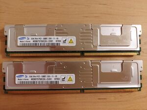 PC2-5300F DDR2 667MHz ECC 2GB x 2枚(4GB)　メモリー