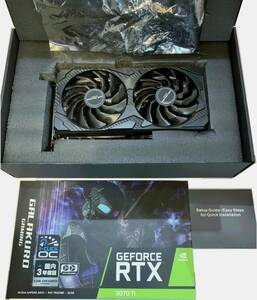 動作確認済 極美品 RTX 3070 Ti 玄人志向 GALAKURO GAMING GG-RTX3070Ti-E8GB/DF PCIExp4.0 GDDR6X 8GB NVIDIA GEFORCE 