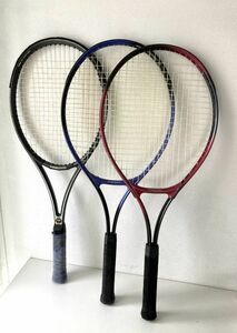 硬式テニス ラケット 3点セット カワサキ TK3000/ウィンブルドン VEM 17