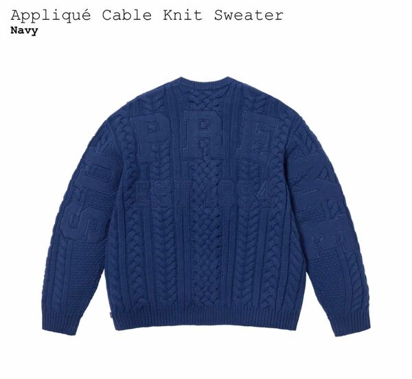 Supreme Applique Cable Knit Sweat ケーブルニット　セーター