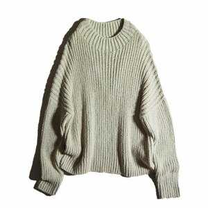 M3621A13　▼LAUREN MANOOGIAN ローレン マヌージアン アパルトモン 購入▼ RIB KNIT プルオーバー ビッグ コットンニット ナチュラル 春秋