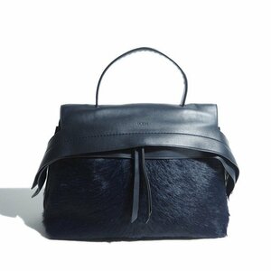 M6906R11 VTOD'S Tod's V Wave Bag is lako combination leather bag navy / navy blue handbag lady's Italy made autumn winter 
