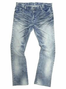 * Tornado Mart * used processing Denim pants LL/ men's jeans TORNADO MARTji- bread G bread paint 