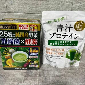 25種類の純国産野菜　乳酸菌×酵素30パック＋青汁プロテイン　200g（約20回分）