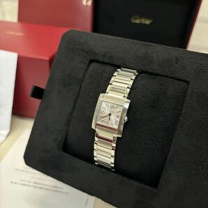 未使用 2024年2月購入 カルティエ CARTIER タンクフランセーズ SM WSTA0065 シルバー SS 箱・保証書付き 腕時計 レディース クォーツの画像4