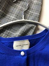 ユナイテッドアローズ UNITED ARROWS TOKYO 上質柔らかカシミヤブレンド大人可愛いきれい色パールボタンカーディガン♪_画像5