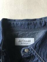 訳あり◆スローブイエナ Le Denim SLOBE IENA コットン100%大人可愛いゆったりオーバーサイズデニムシャツ♪_画像4