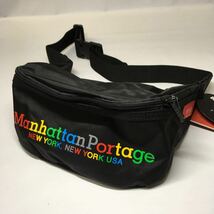 【タグ付き】Manhattan Portage マンハッタン ポーテージ ウエストバッグ ショルダーバッグ CORDURA　/ ブラック【IK-01108】_画像1