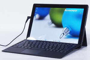 【1円～】Win11Pro キーボード付 タブレットPC Lenovo IdeaPad Miix 520 i5-8250U RAM8G SSD256G 12.2型WUXGA カメラ 指紋認証 ACアダプタ