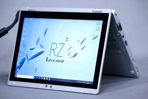 【1円～】バッテリー良好!超軽量745g!10.1型WUXGA液晶タブレットPC!Let's note CF-RZ6 i5-7Y57 メモリ8G SSD256G Win10リカバリ