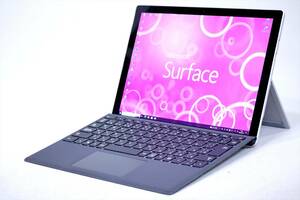 【1円～】Office2021搭載！768g軽量タブレット！純正キーボードカバー付属！Surface Pro 5 m3-7Y30 RAM4G SSD128G 12.3PixelSense Win10