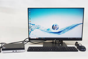 【1円～】23型FHD液晶セット 9世代CPU Office2021 超コンパクト 2020年モデル HP ProDesk 400 G5 Desktop Mini i5-9500T 8G SSD256G Win10