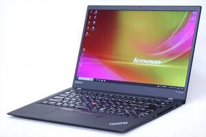 【1円～】バッテリー良好！Office2021搭載！狭額縁14型FHD液晶スタイリッシュPC！ThinkPad X1 Carbon i5-7200U RAM8G NVMeSSD256G Win10