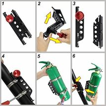 車の消火器ブラケット 消火器マウント 車両消火器マウント リールボトル 消火器ホルダー 消火器取り付けブラケット 4つ調整なクラン_画像3