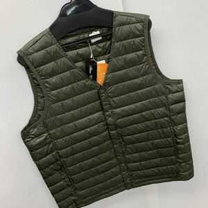  new goods men's LL size water-repellent . manner V neck Ultra light down vest inner down vest down jacket cotton inside the best khaki osw36842