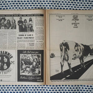 ★イギリス音楽誌【New Musical Express】1970年12月5日号★Pink Floyd 'Atom Heart Mother'/Frank Zappa/King Crimson/Dave Edmunds★の画像1