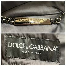 ドルチェ＆ガッバーナ【最高峰ラグジュアリー】DOLCE&GABBANA ダウンジャケット XLサイズ ロゴチェーン 中綿 肉厚◎ ブラック 黒_画像10