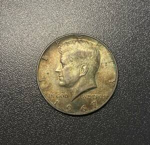 1967アメリカハーフドラー銀貨　コイン　硬貨　古銭　美品　レア　