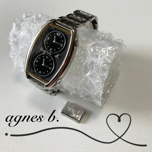 アニエスベー　腕時計　レクタンギュラー　シルバー Y150-5000 ジャンク