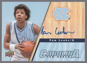 10-11 Upper Deck North Carolina Pam Leake Auto