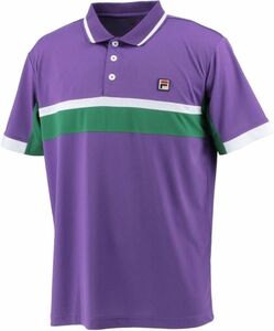 FILA フィラ テニスウェア 半袖ポロシャツ ゲームポロ VM5602 パープル(紫) メンズM 新品