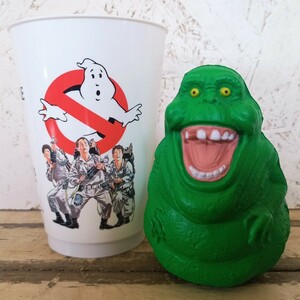 ゴーストバスターズ GHOSTBUSTERS プラコップ & ソフト フィギュア 2点セット 映画公開 当時物 コカコーラ ビンテージ usa アメトイ