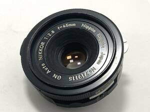 ★☆美品★ 希少な単焦点 Nikon ニコン GN Auto Nikkor 45mmF2.8 初期型9枚絞り★完動★＃240222