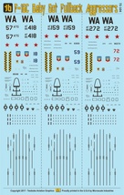 ツーボブス TWO BOBS 72-104 Lockheed-Martin F-16C Baby Got Fullback Aggressors 1/72 用デカール_画像3